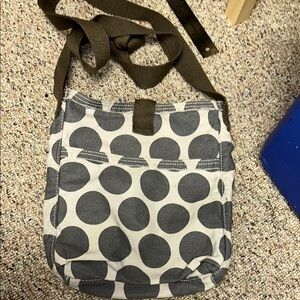 Thirty one Polka Dot Canvas Crossbody Bag. Smoke free home